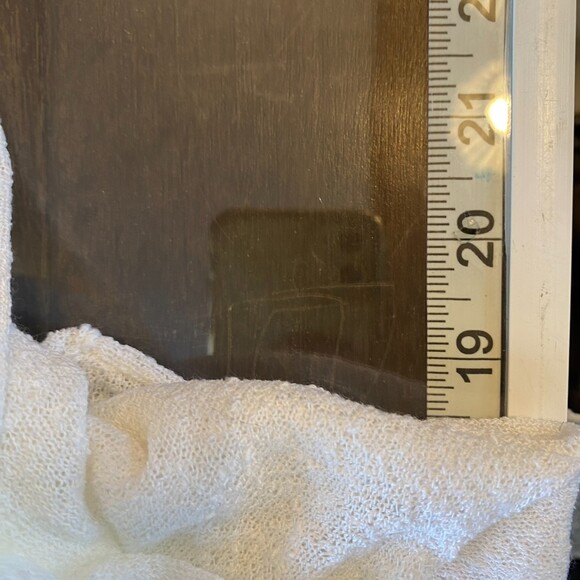 Halogen White Deep V-Neck Sheer Short Sleeve Exposed Seem Detail Blouse Size L - Picture 9 of 11